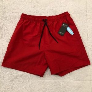 Tesla Gear Performance Training Red Surf Swim Board Shorts Rashguard Men’s M